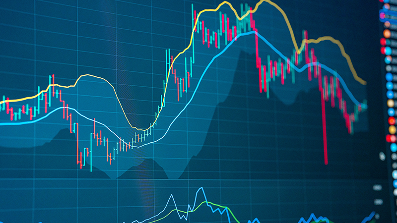 stock market line graph